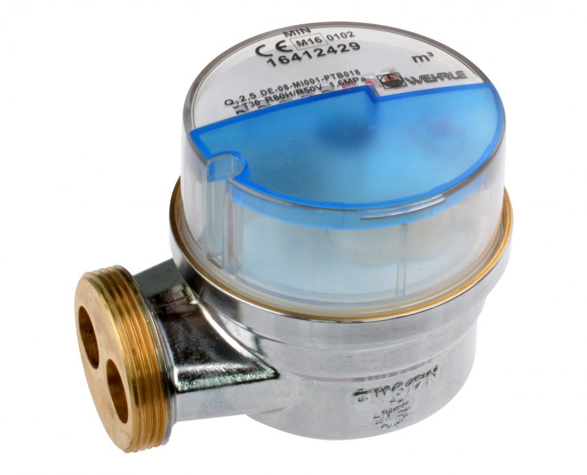 Single-Jet Dry Valve Meter Measuring Head Minol Modularis Cold Water Q3 2,5